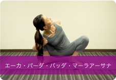 エーカ・パーダ・バッダ・マーラアーサナ | 骨盤周りの血流を良くし、便秘、冷え、生理不順等に効果的